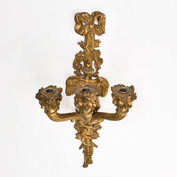 Applique, för tre ljus, Frankrike, 1800-talets mitt, Louis XVI-stil.