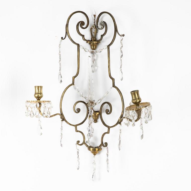 Wall appliques, a pair, circa 1900.