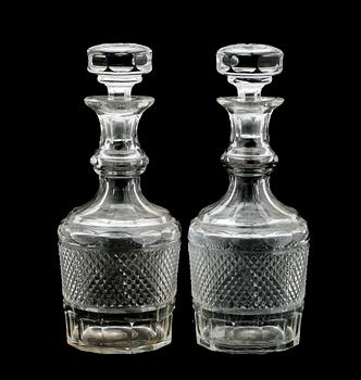 KARAFFER, 1 par, glas, tidigt 1900-tal.