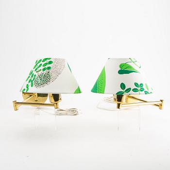 Vägglampor möjligen Svan Lamps Norge sent 1900-tal.