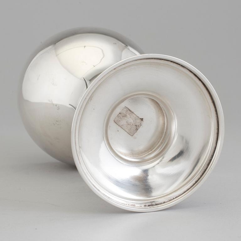 A Swedish Art Nouveau parcel-gilt beaker, maker's mark CG Hallberg, Stockholm 1917.