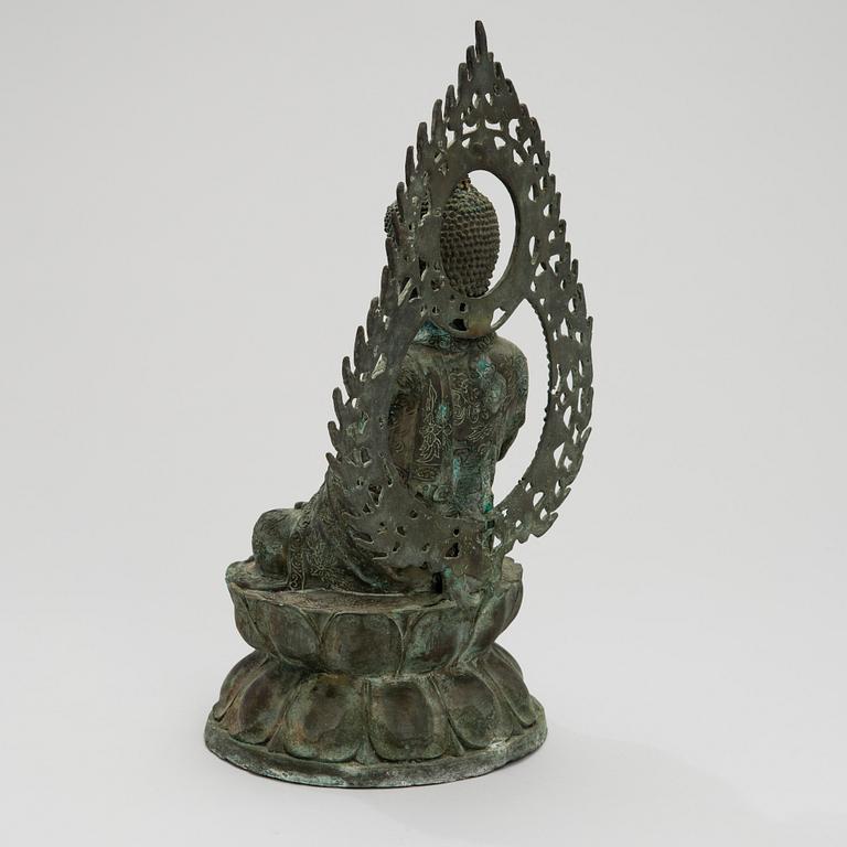 BUDDHA, mässing, Kina, 1900-talets senare hälft.