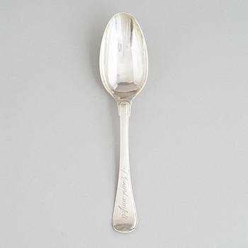 A Swedish mid 18th century silver spoon, mark of Gustaf Andreas Stafhell, Stockholm 1756.