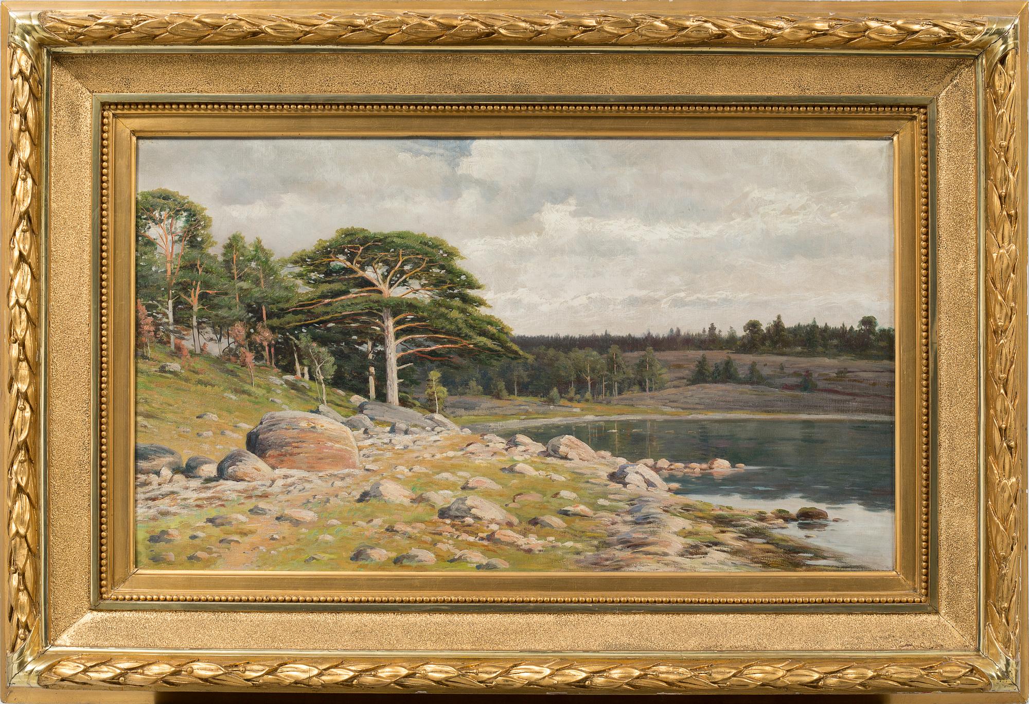 AXEL HJALMAR LINDQVIST, assigned, oil on canvas, certified à tergo by the son A. Lindqvist.