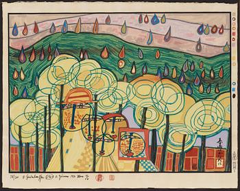 907. Friedensreich Hundertwasser, Portfölj, "Midori No Namida".