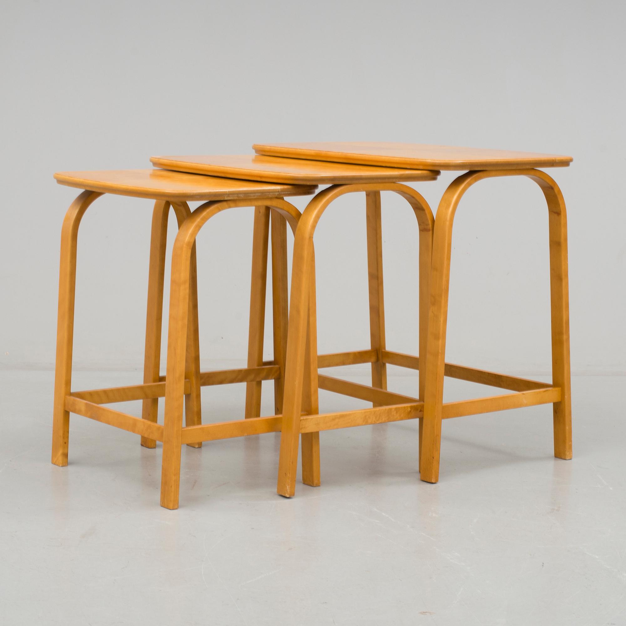 SATSBORD, 3 delar. "741", Axel Larsson, Svenska Möbelfabrikerna Bodafors, 1930-tal.