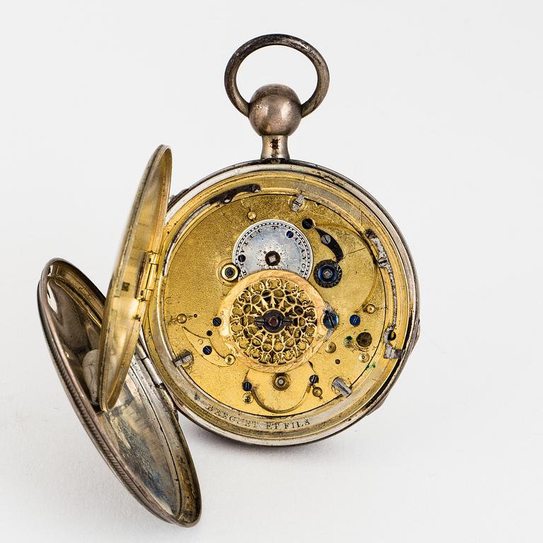 POCKET WATCH, 55,5 mm, "Breguet et Fils".