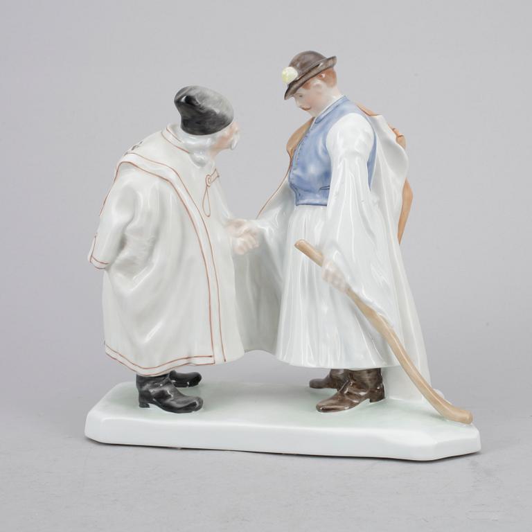 FIGURINER, 2 st, porslin, Herend, Ungern.
