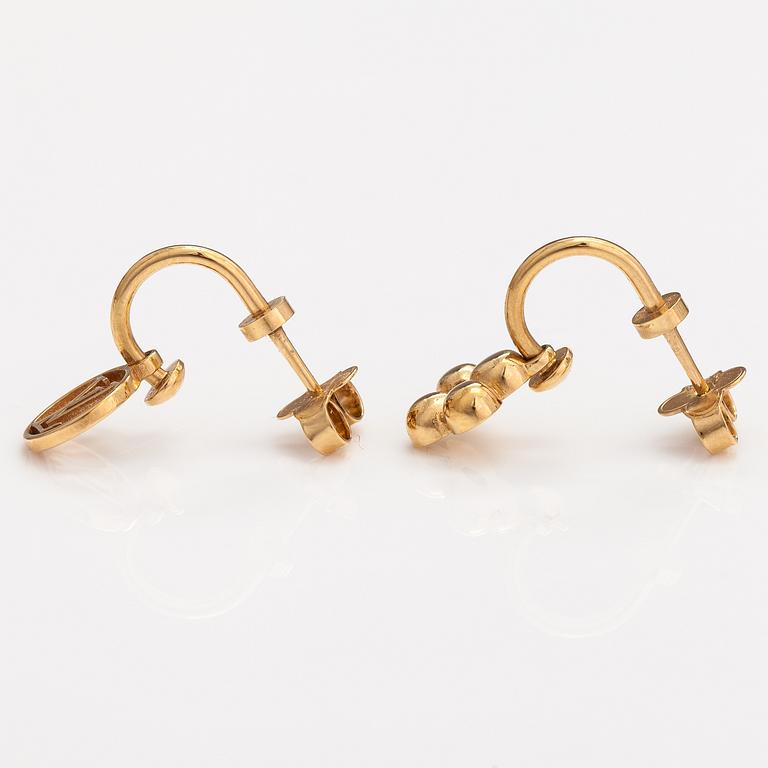 Louis Vuitton, A pair of "Blooming" earrings. Marked LV.