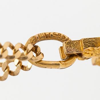 Björn Weckström, Hänge "Lilla korset", 14K guld, Lapponia 1979, samt kedja 14K guld.