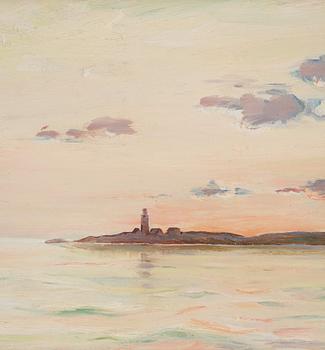 Ingeborg Westfelt-Eggertz, Sunset over Hållö and Hållö Lighthouse, Bohuslän.