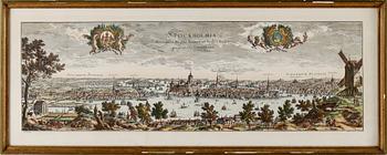 Adam Perelle · KARTA, ADAM PERELLE, efter, ur "Suecia Antiqua et Hodierna", 1900-tal.
