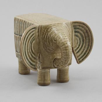 FIGURIN, "Elefant", ur serien "Afrika", stengods, Lisa Larson, Gustavsberg, (1965-1970).