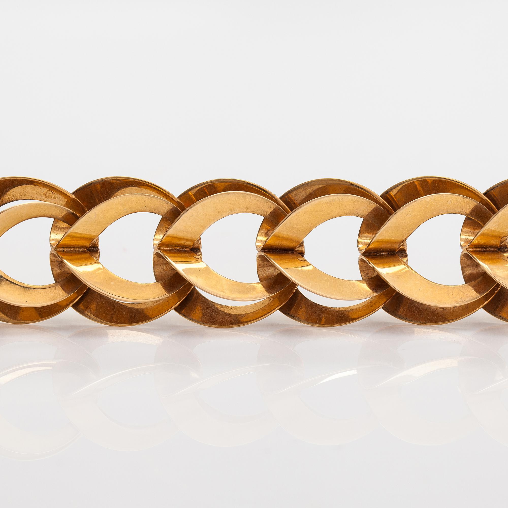 A 14K gold bracelet. Westerback, Helsinki 1965.