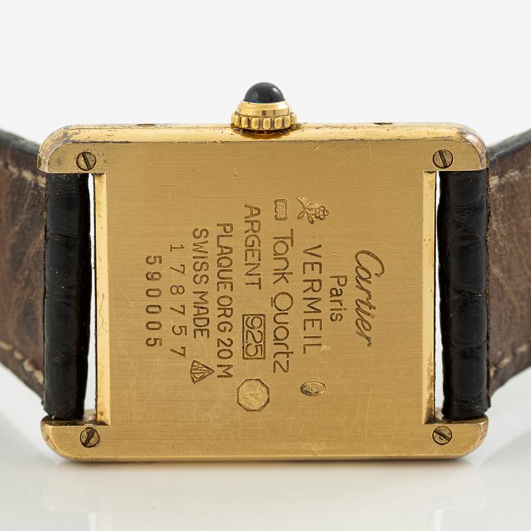 must de CARTIER, Tank, armbandsur, 23,5 x 23,5 (31) mm.
