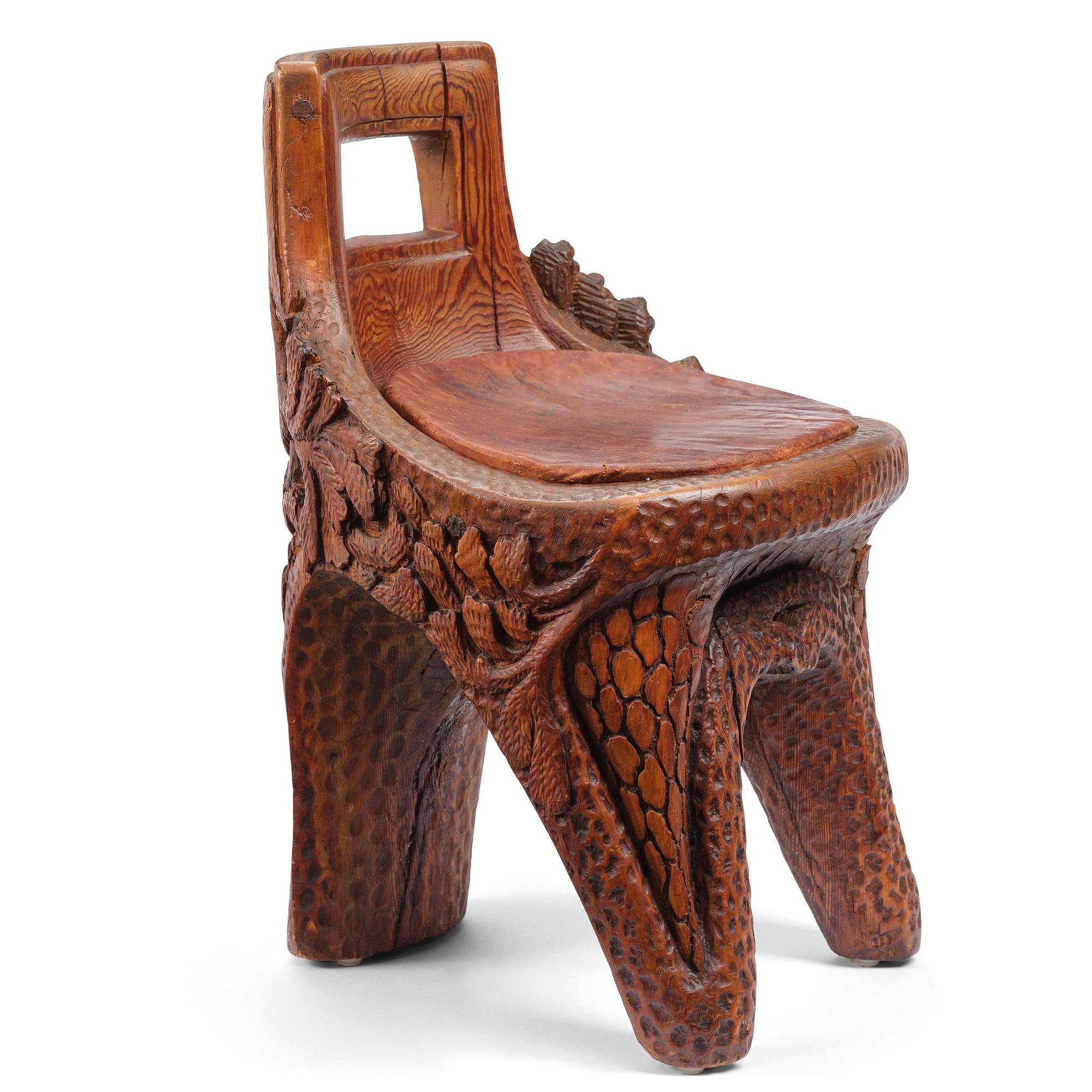 Knut Fjaestad, stabbestol, jugend, Sverige, 1915.