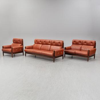 A 1960's/70's three-piece furniture suite.