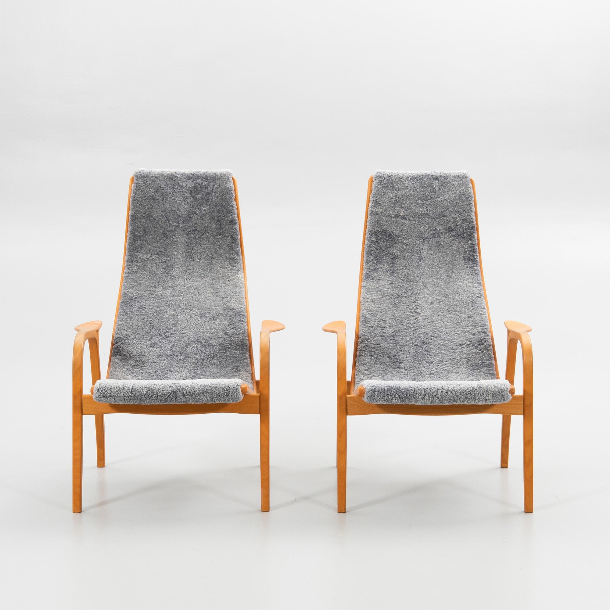 Yngve Ekström, karmstolar, ett par, "Lamino", Swedese, Sweden, 2000-tal.
