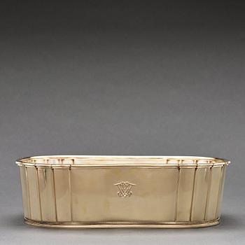 160. Atelier Borgila, jardiniere, Stockholm 1946, sterling, förgylld.