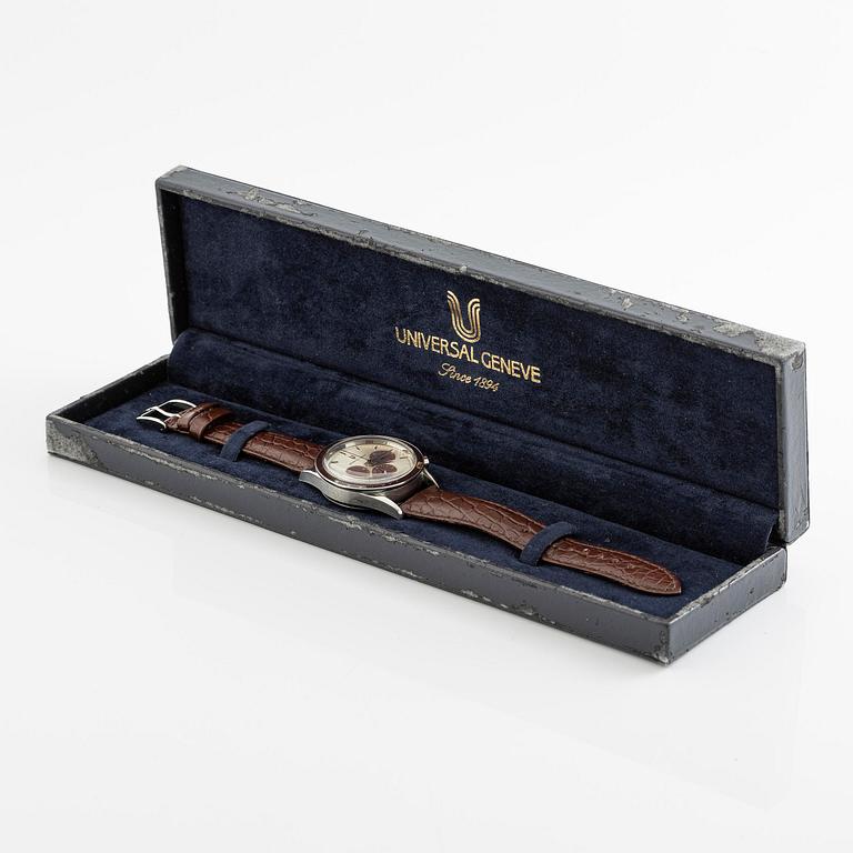 Universal Geneve, Compax 1950, "Baby Nina", "Burgundy", ca 1990.