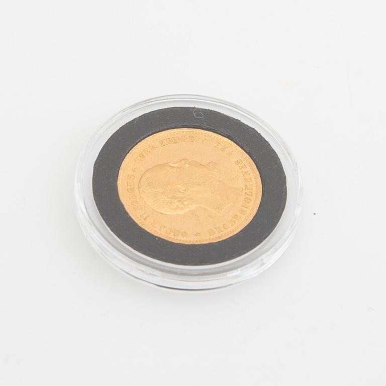 Guldmynt Norge, Oscar II 20 kr, 1902.