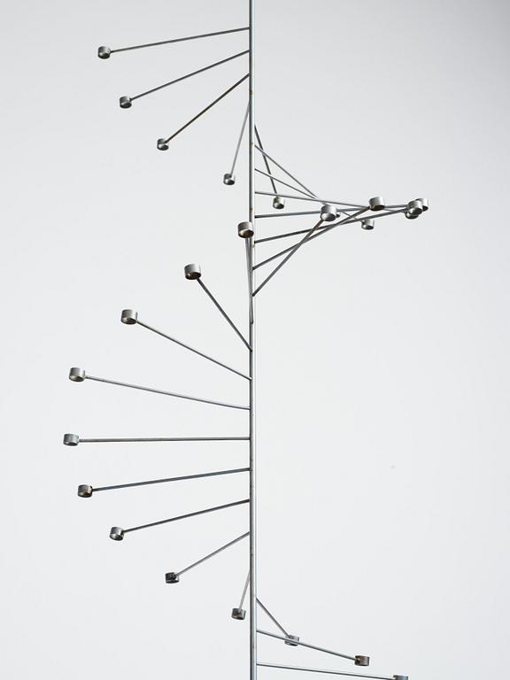 Poul Kjaerholm, a "PK 101" chandelier for E Kold Christensen, Denmark post 1956.