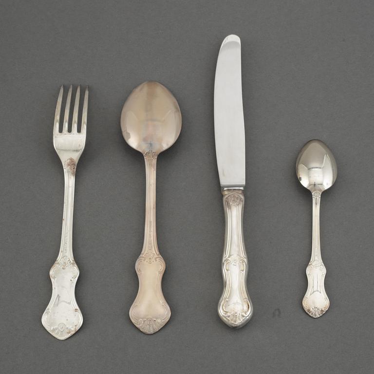 43 pieces silver flat ware 'Patricia' MEMA, Lidköping, 1978-79.