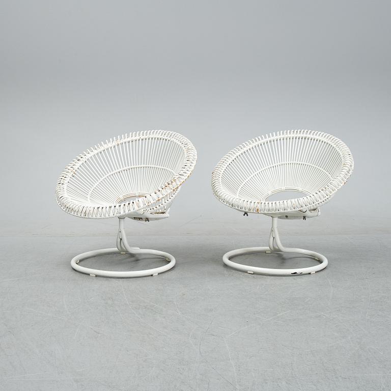 A pair of easy chairs, model 'Rondo', Göte-Möbler i Nässjö AB, Nässjö, 1960s.