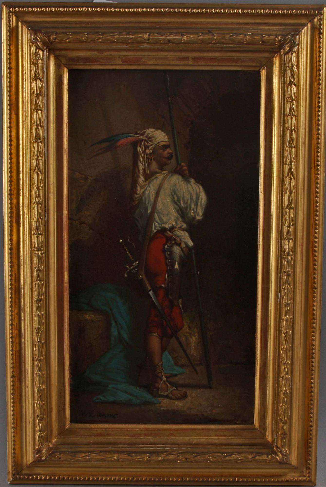 HUGHES de BEAUMONT, olja på pannå, sign.