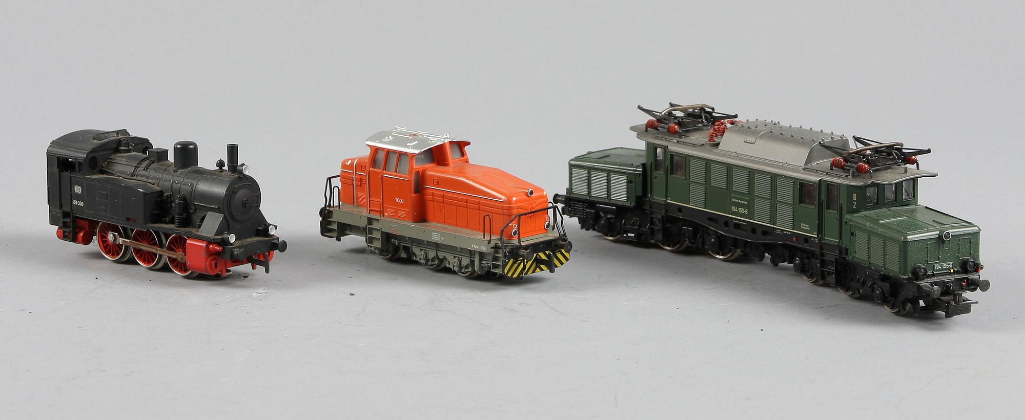 LOK, 3 st. Märklin, H0. 1900-tal.