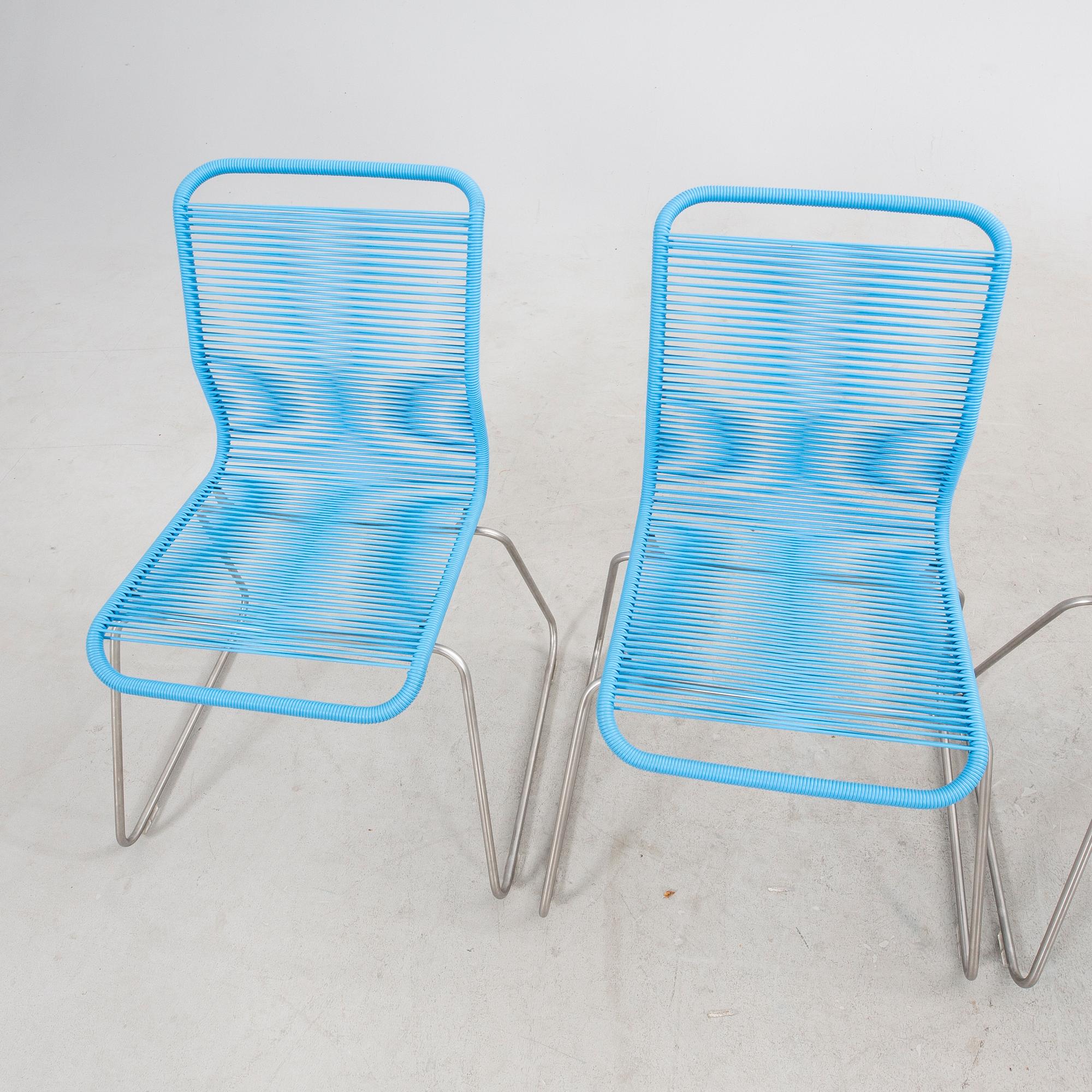 Verner Panton, stolar, 4 st, "Panton One", Montana, Danmark.