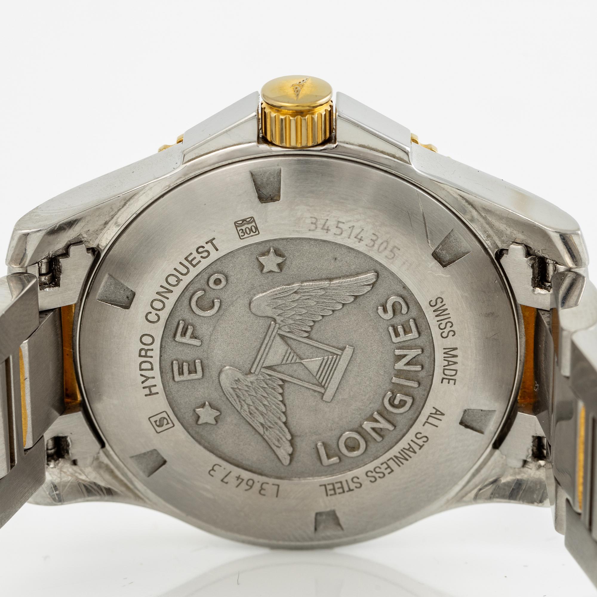 Longines, HydroConquest, wristwatch, 39 mm.