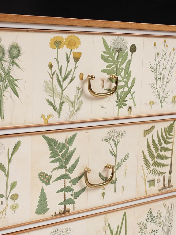 Josef Frank, a "Flora" chest of drawers, Firma Svenskt Tenn, Sweden, probably 1970s.