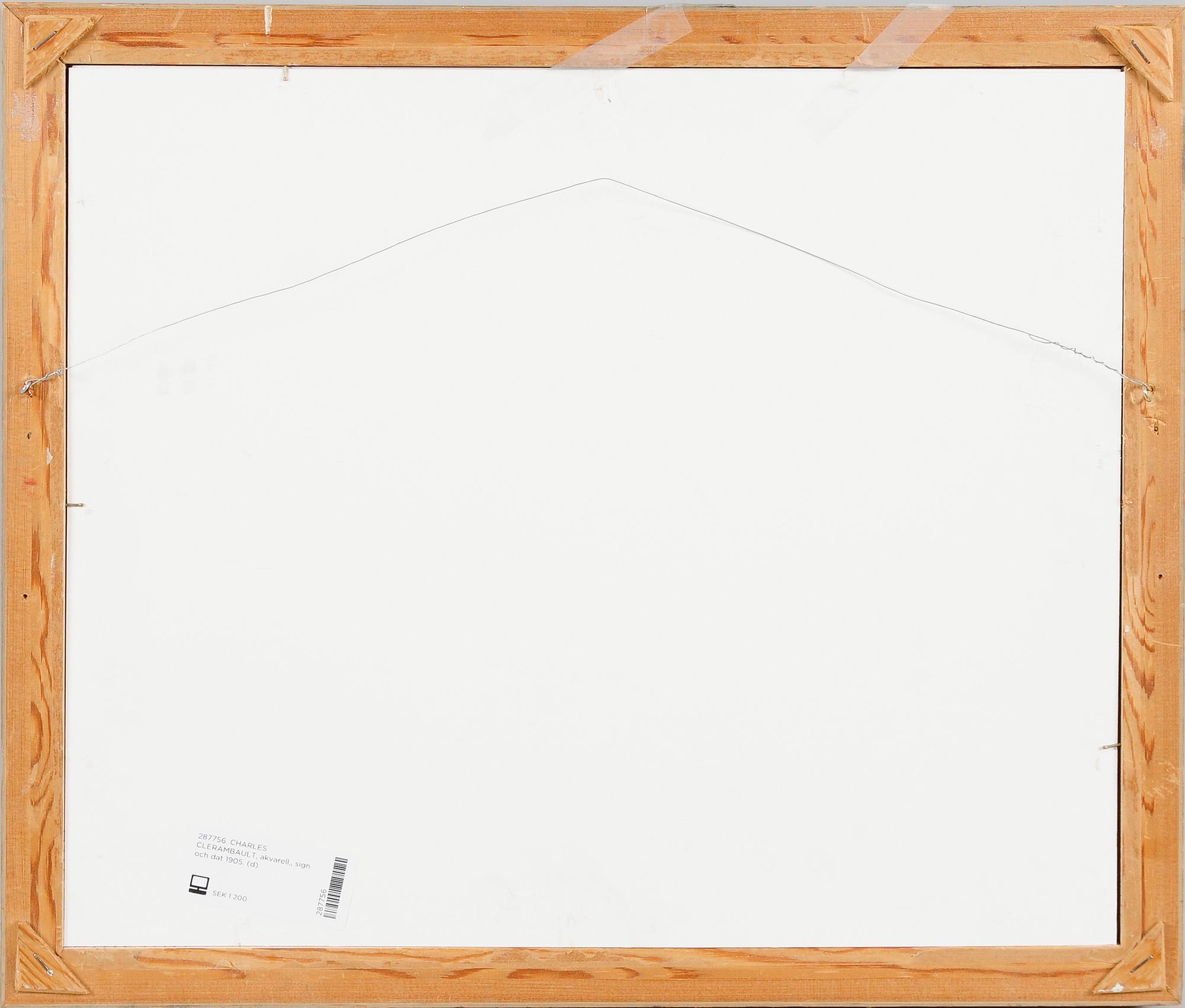 CHARLES CLERAMBAULT, akvarell, sign och dat 1905.