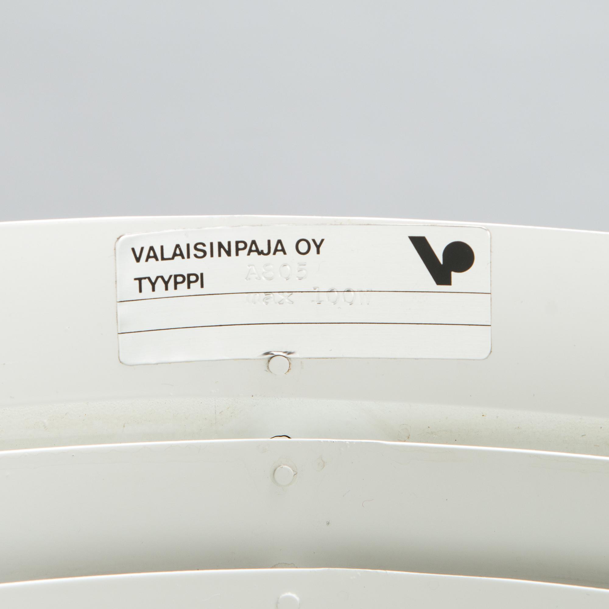 ALVAR AALTO, GOLVLAMPA, A 805, "Änglavinge", Valaisinpaja Oy, 1900-talets slut.