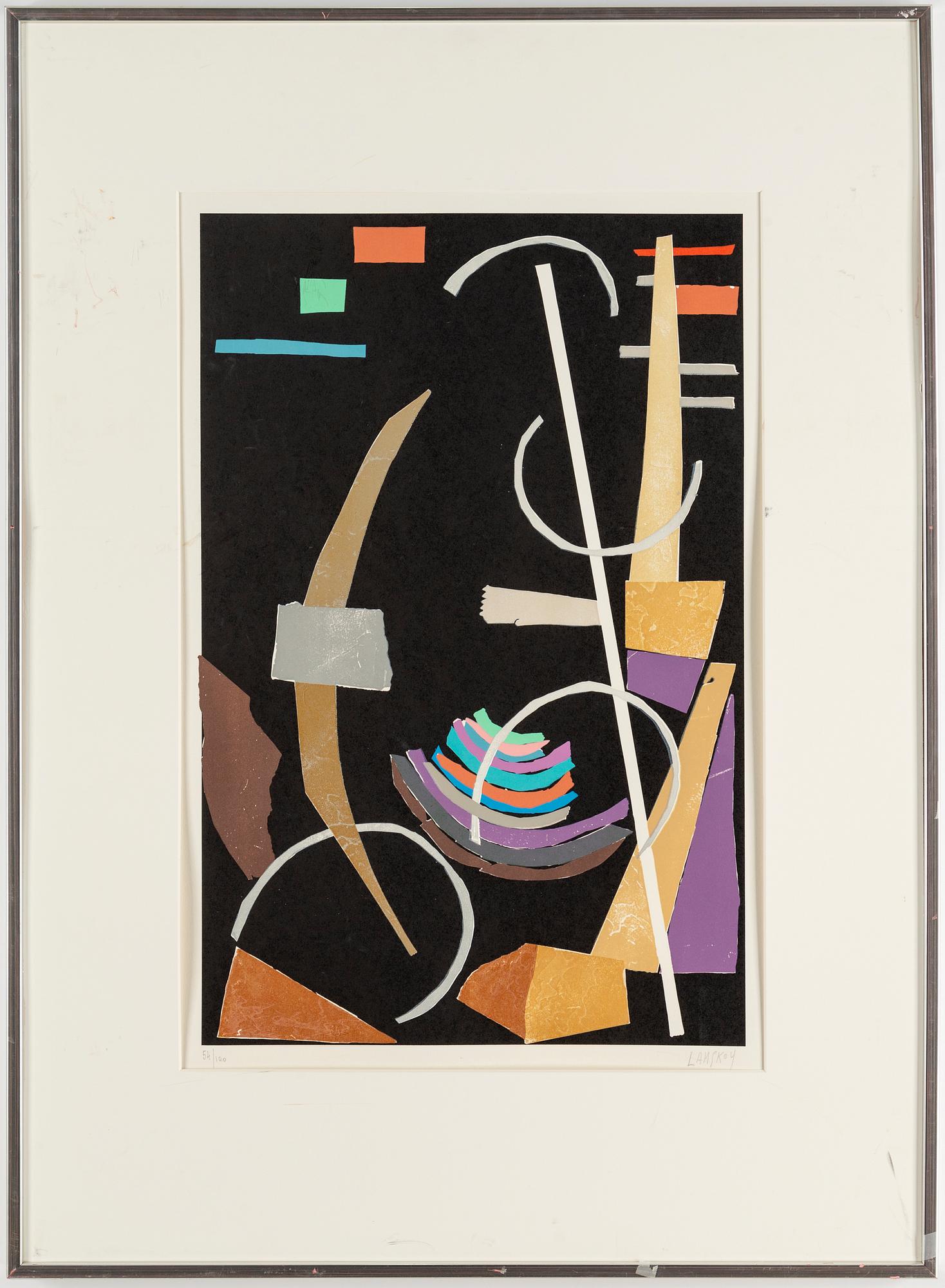 ANDRÉ LANSKOY, färglitografier, 2 st, signerade och numrerade 53/100 samt 54/100.