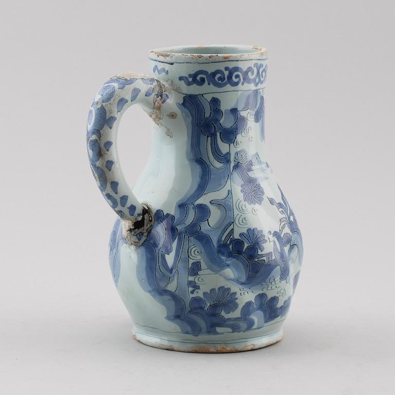 KANNA, fajans, märkt HH, möjligen Tyskland 1700-/1800-tal.