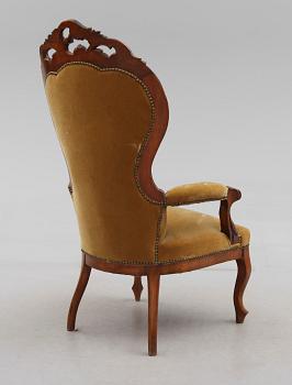 FÅTÖLJ, 1800-talets andra hälft.