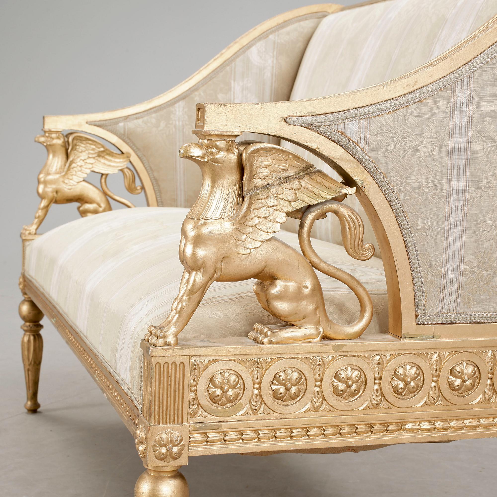 SOFFA, sengustaviansk stil, 1800-talets slut.