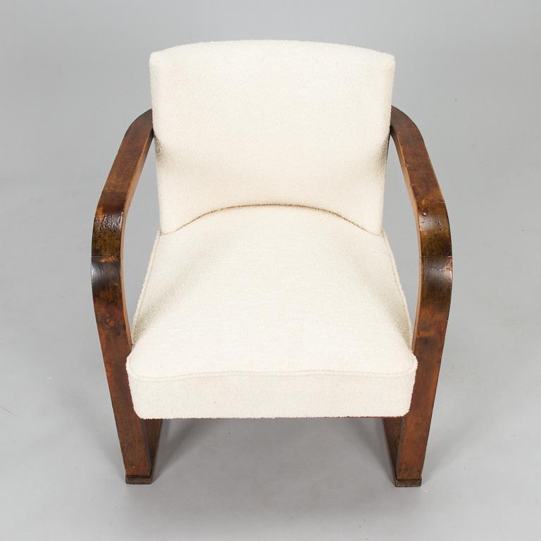 Werner West, a 1930's armchair for Oy Stockmann Ab, Keravan Puusepäntehdas, Finland.