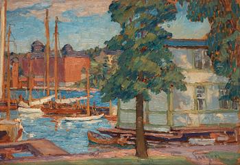 20A. Prins Eugen, "Båthamnen, Waldemarsudde" (The boat harbour, Waldemarsudde).