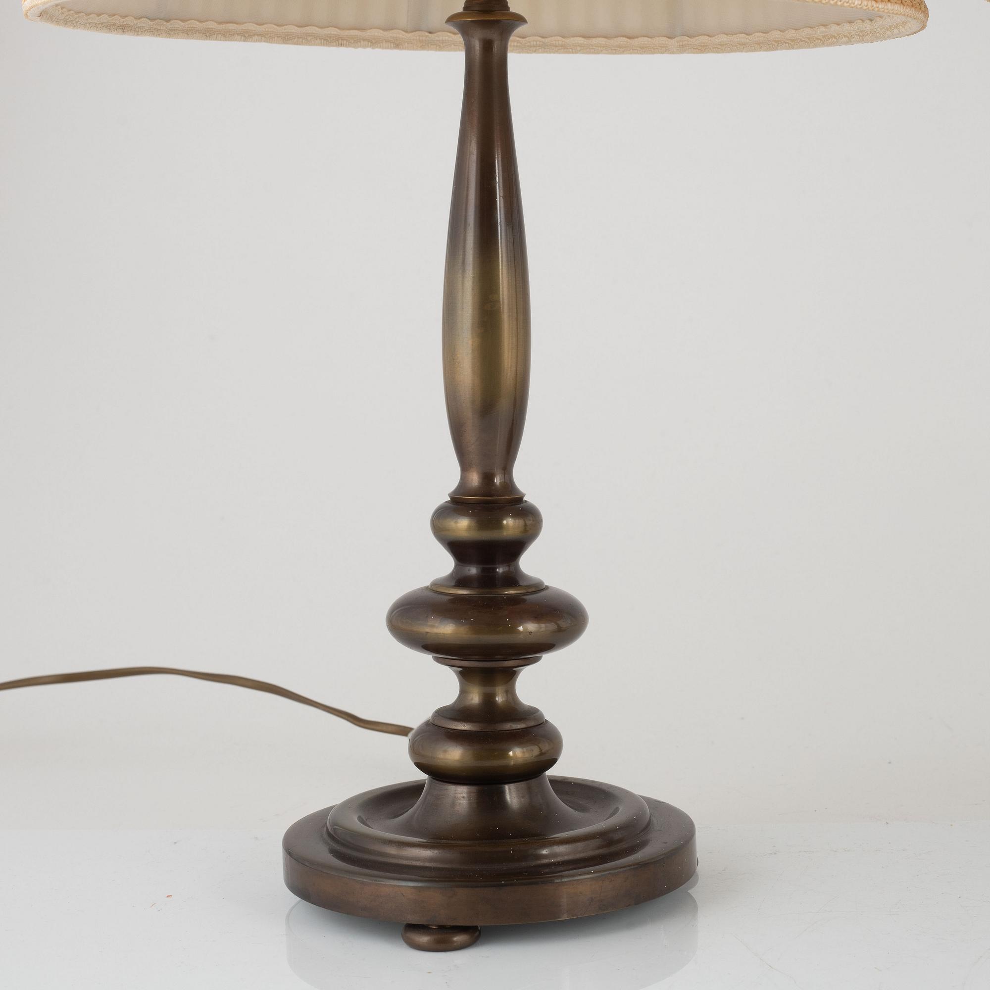 Table lamps, a pair, from around the mid-20th Century.