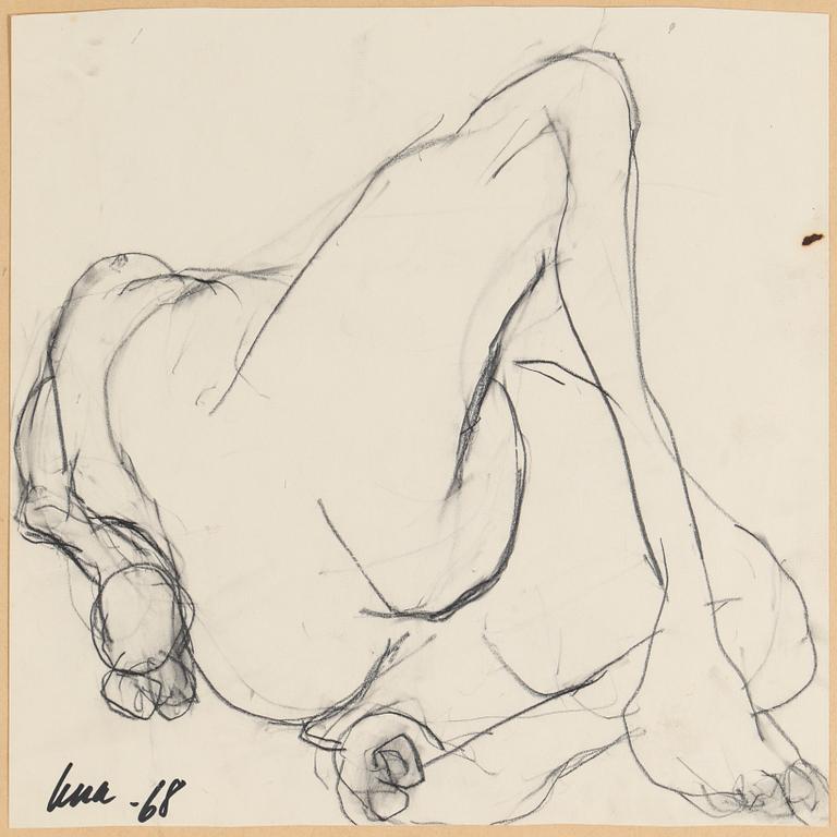 LENA SVEDBERG, Blyertsteckning, signerad och daterad -68.