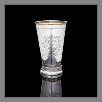 A RUSSIAN BEAKER, silver, Moscow 1732. РУССКИЙ КУБОК. Unknown goldsmith, active 1717-1734.