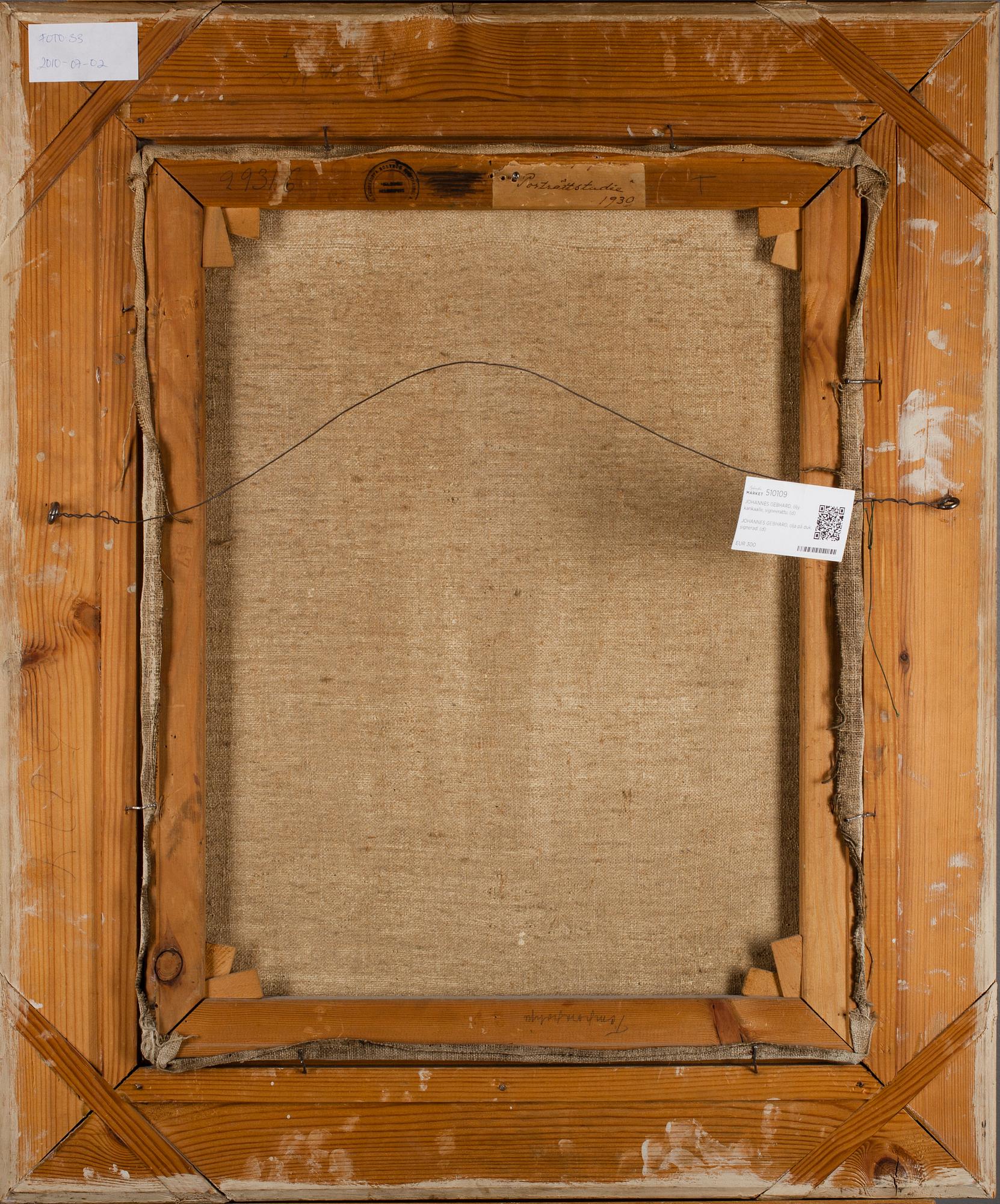 JOHANNES GEBHARD, olja på duk, signerad.