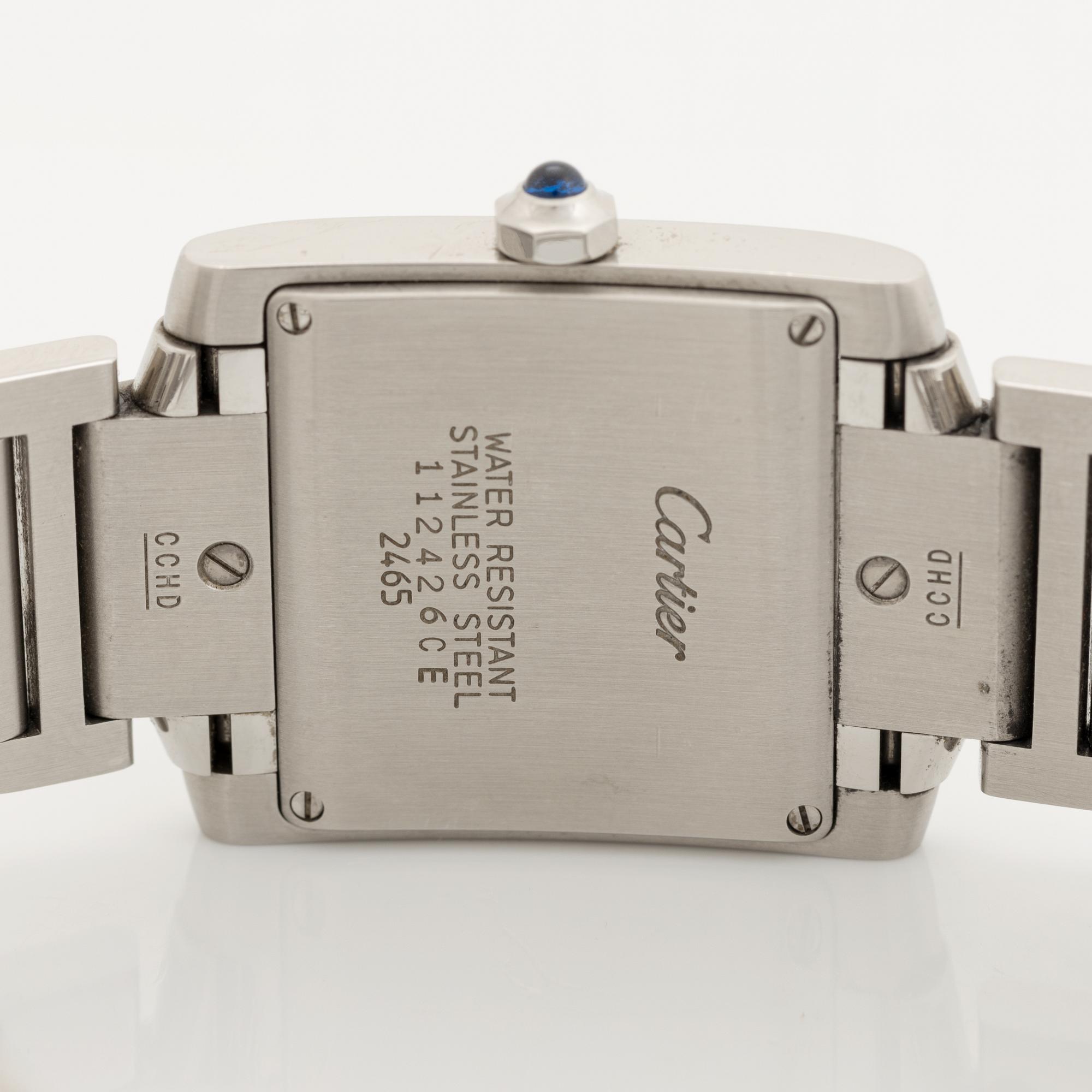 Cartier, Tank Francaise, armbandsur, 25 x 22 (30) mm.