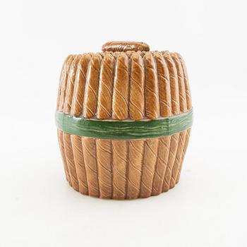 Tobaksburk Höganäs omkring 1900 glaserat lergods.