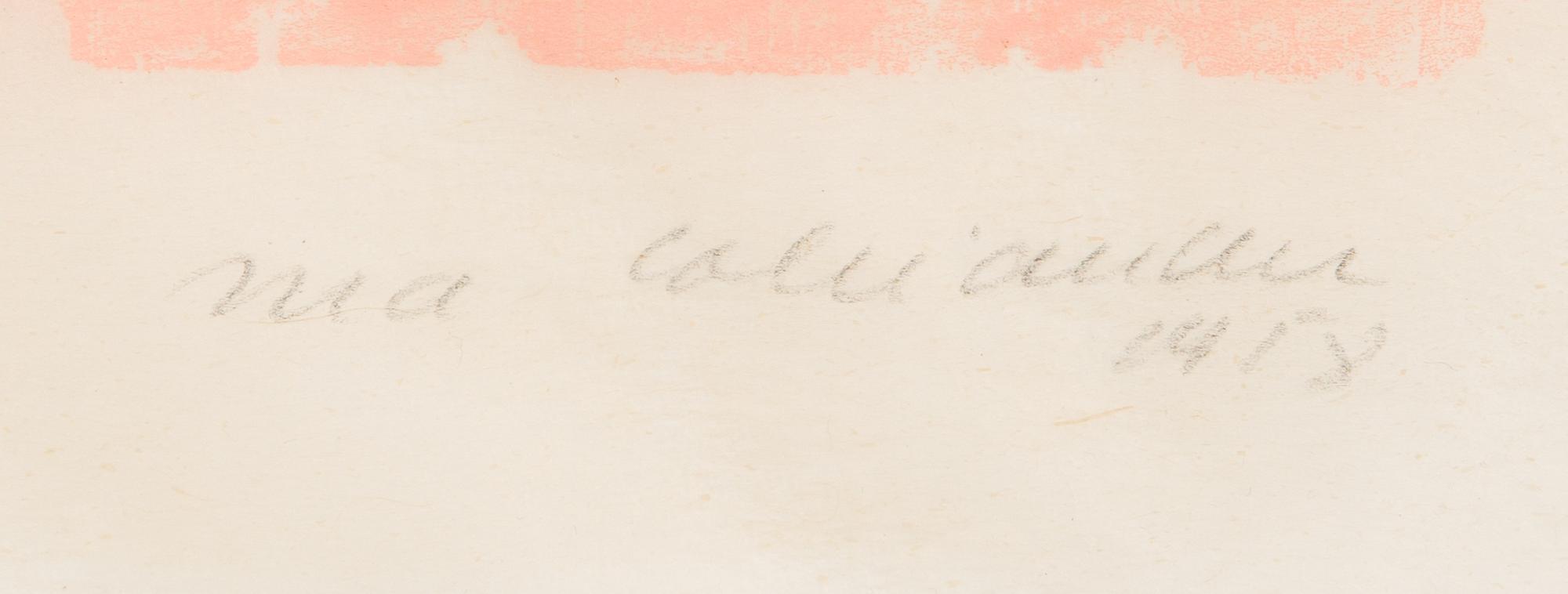 Ina Colliander, träsnitt, signerad, daterad -58 och numrerad T.p.l'a 10/10.