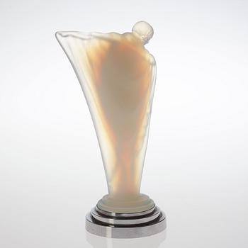 An Etling Art Deco opalescent mould-glass figure, Paris circa 1925.