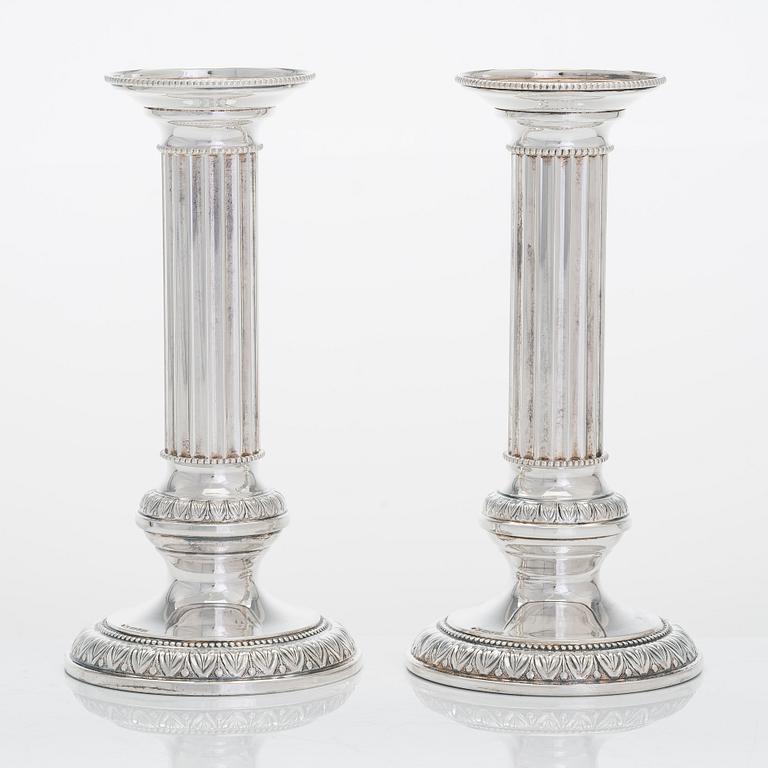 A pair of silver candlesticks, Kultateollisuus, Turku 1996.